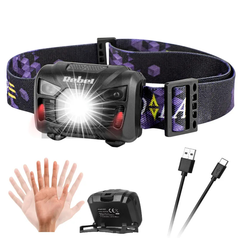 Lanterna frontala LED 3W acumulator 120 lm Rebel