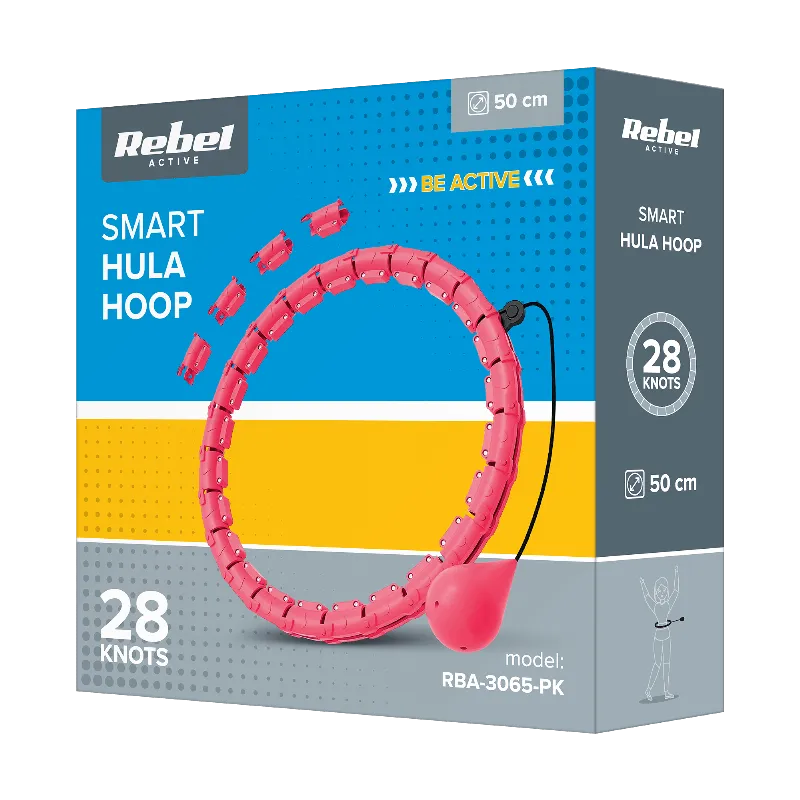 Cerc Fitness Smart Hula Hop 50 CM Roz Rebel Active