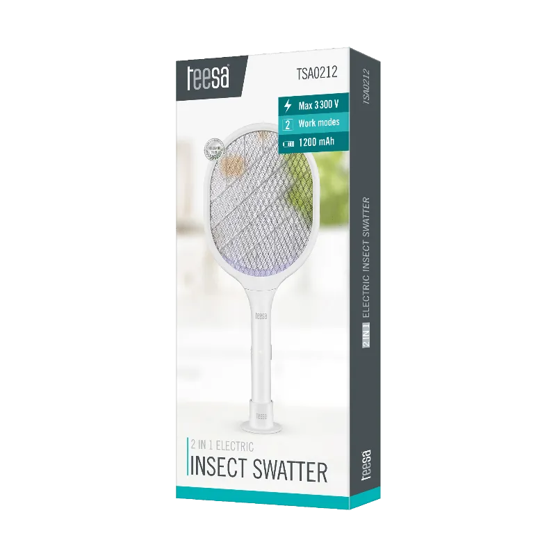 Paleta Electrica Swatter Anti-Insecte  2 in 1 Teesa