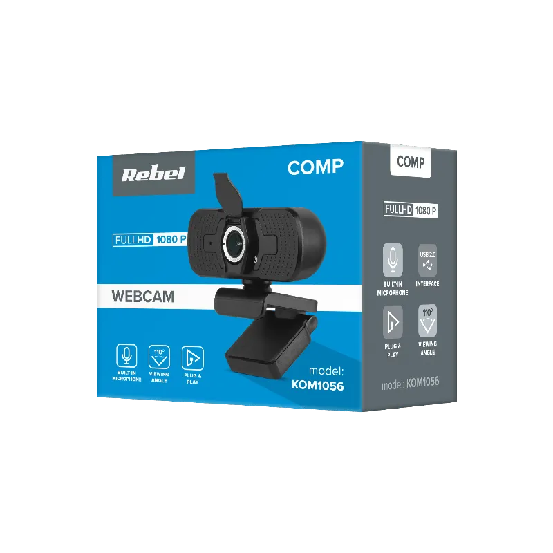 Camera web Rebel KOM1056 1080p Full HD