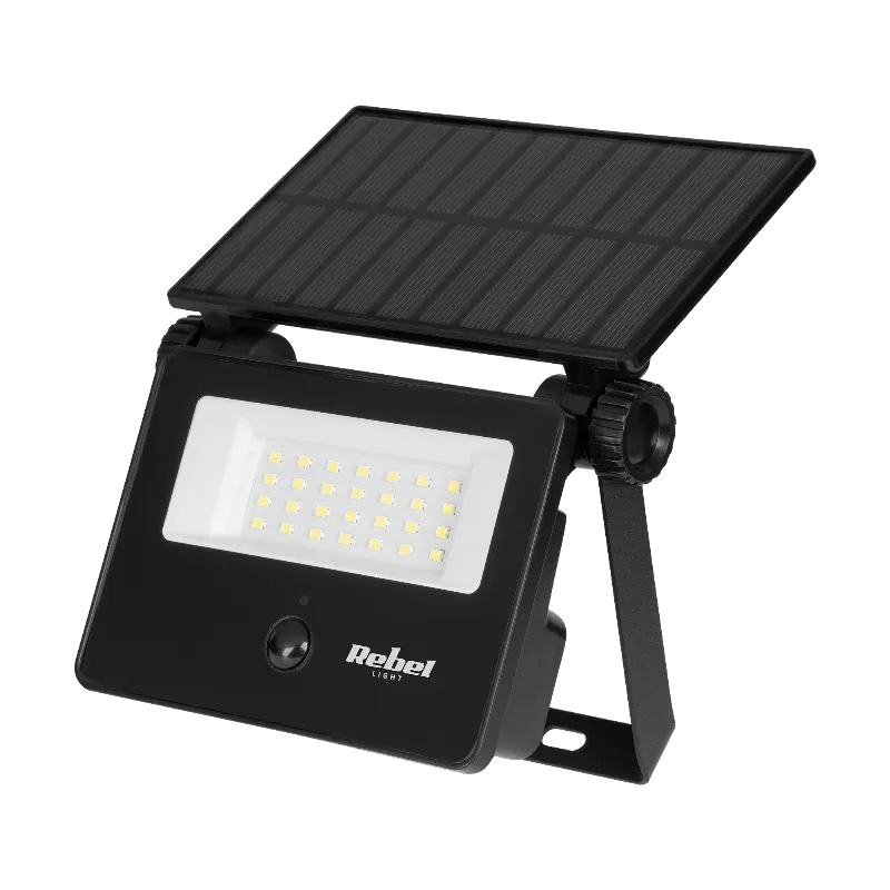 Reflector solar cu senzor de miscare si crepuscular 6 W 800 lm Rebel