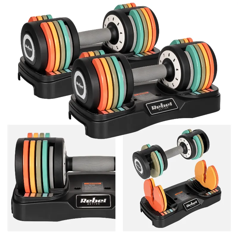 Set 2X Gantera Fonta Reglabila 1KG 2X10KG Rebel Active