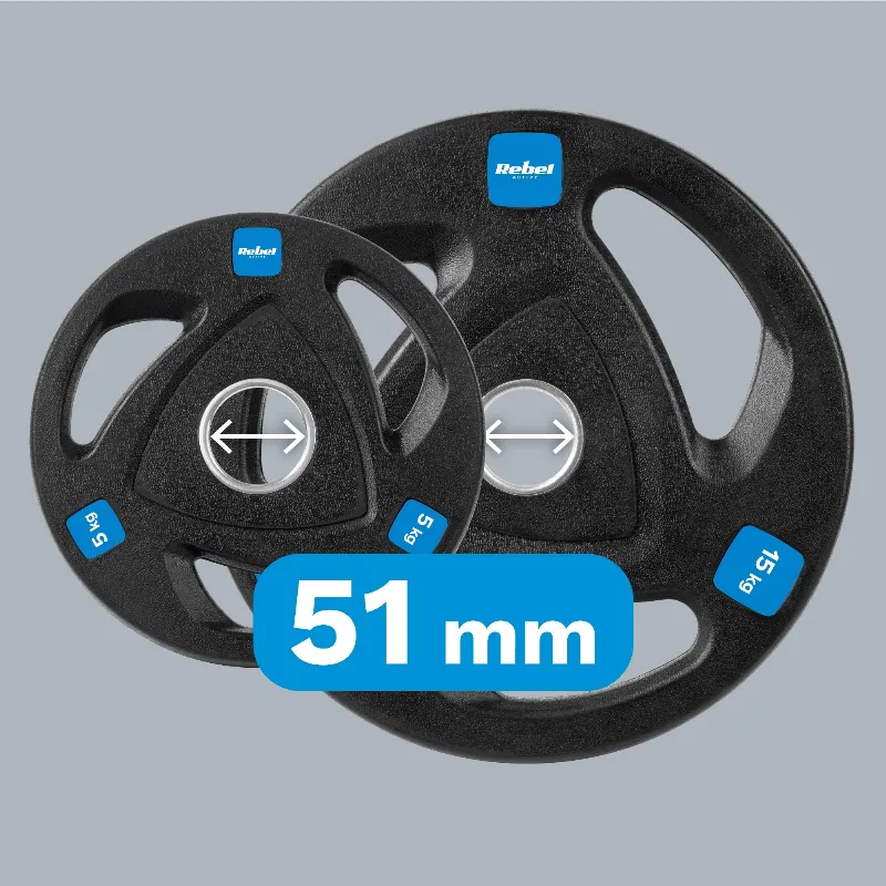 Disc Greutate Fonta Cauciucata Set 30 KG Rebel Active