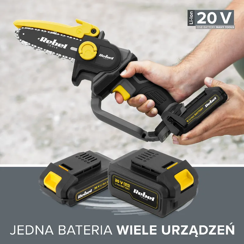 Mini fierastrau cu lant 20V fara acumulator Rebel RB-1034