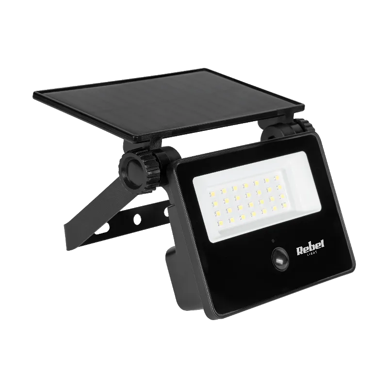 Reflector solar cu senzor de miscare si crepuscular 6 W 800 lm Rebel