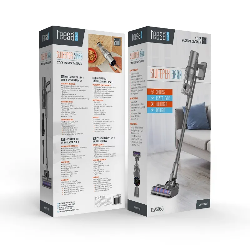 Aspirator cu acumulator 2 in 1 Teesa Sweeper 9000