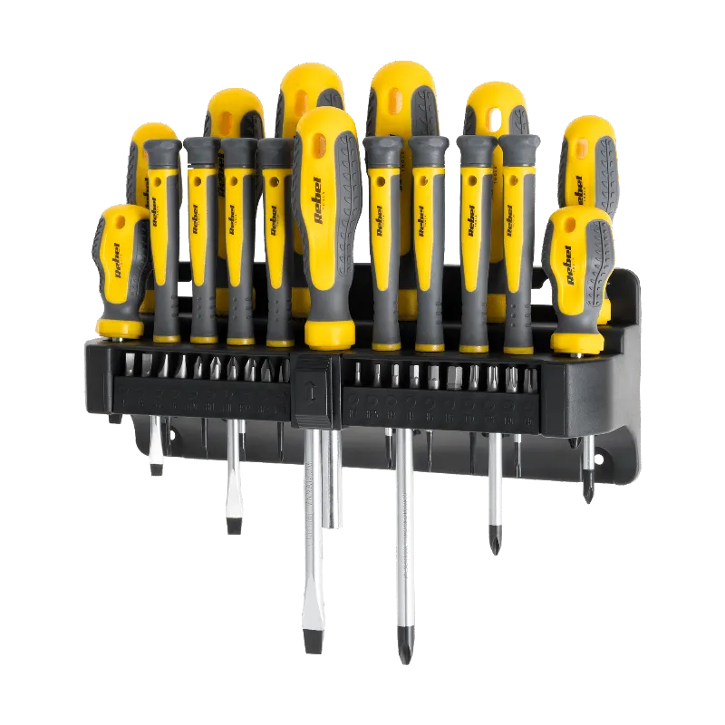 Set 16 surubelnite si 20 de biti Rebel RB-1150 cu stand