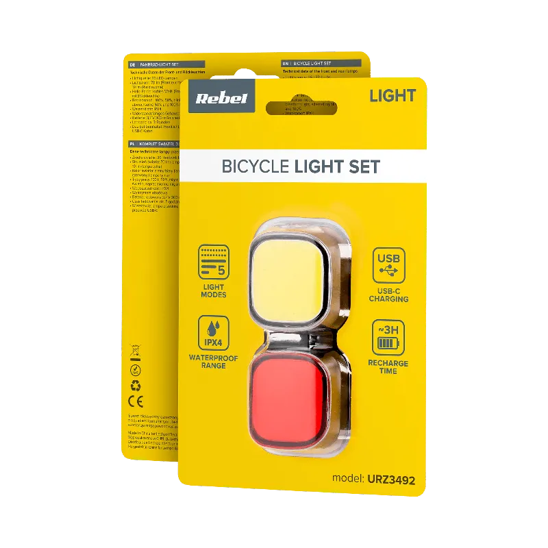 Set Iluminat Bicicleta Fata Spate USB