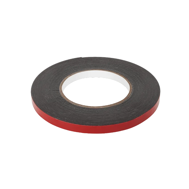 Banda din spuma dublu adeziva REBEL, 1 mm x 10 mm x 10 m, neagra