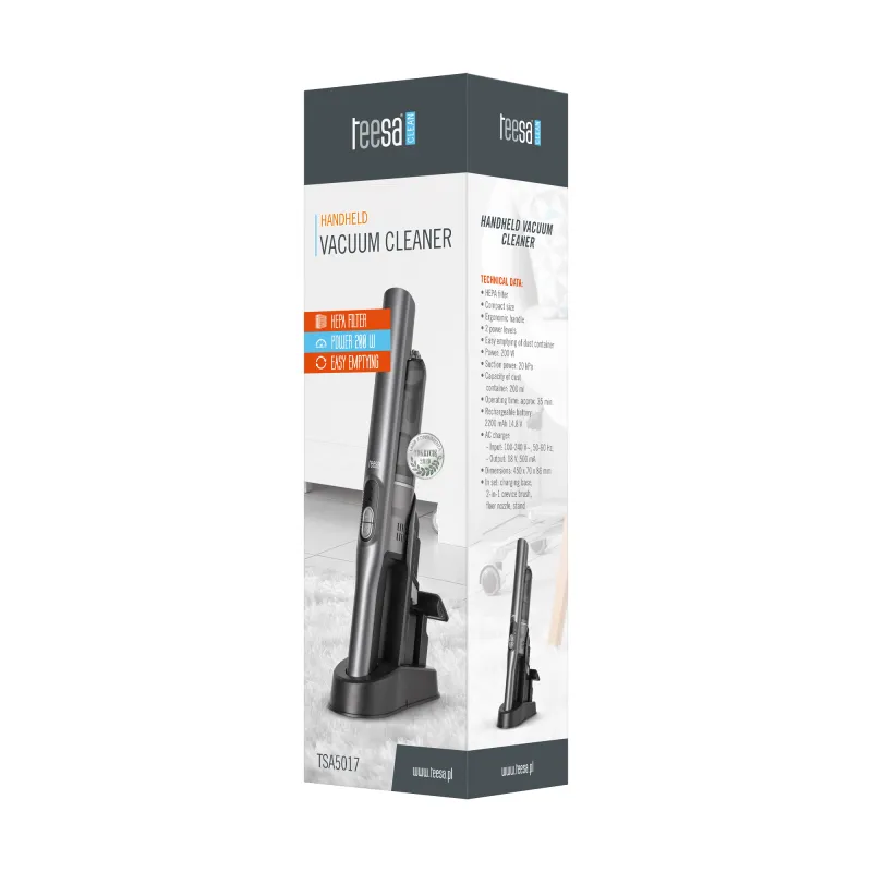 Aspirator de mana fara fir Teesa TSA5017, 14,8 V, 200 W