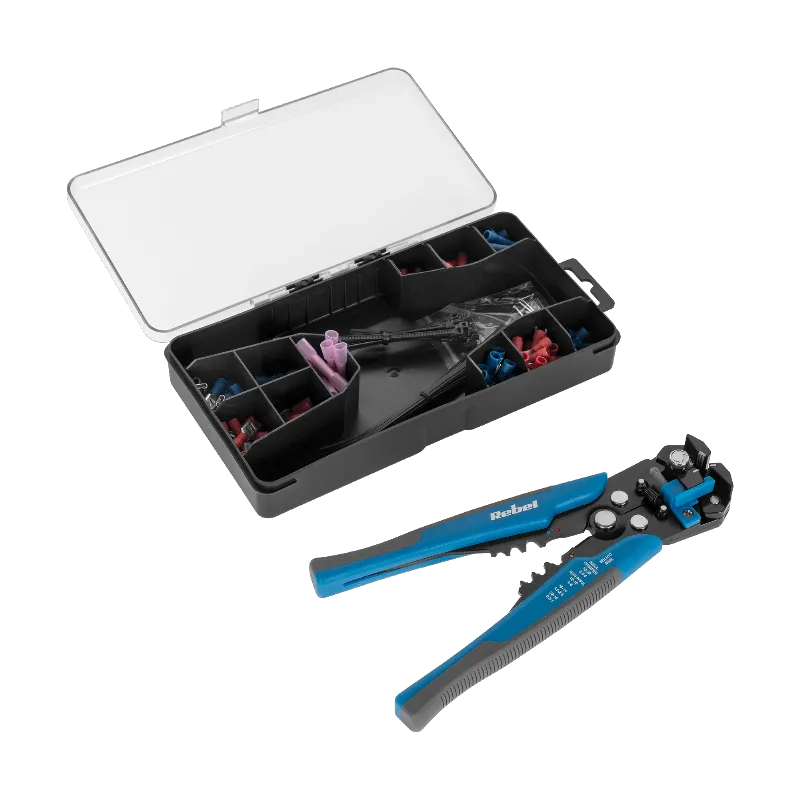 Cleste de sertizare cu set de conectori Rebel RB-1014