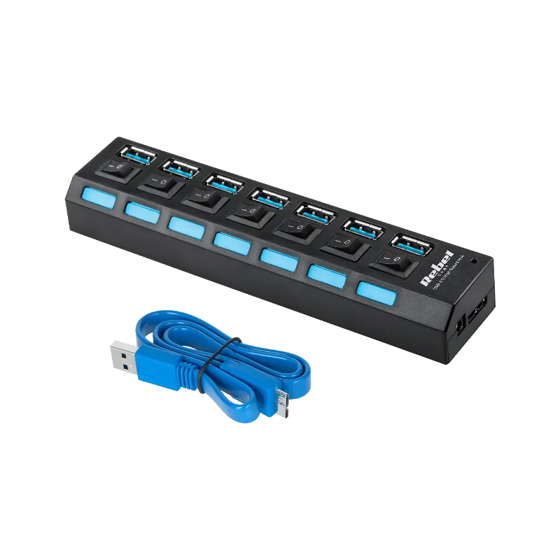 HUB USB 3.0 7 porturi Rebel
