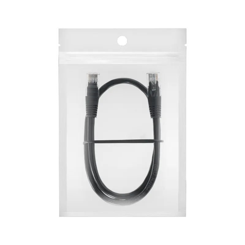Patchcord UTP CAT.6 0,5 m negru Rebel