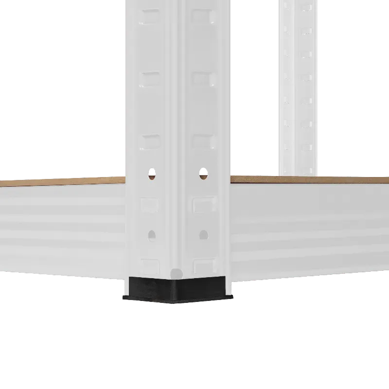Raft metalic de depozitare 5 polite 750 kg MDF 180x90x40 cm alb Rebel