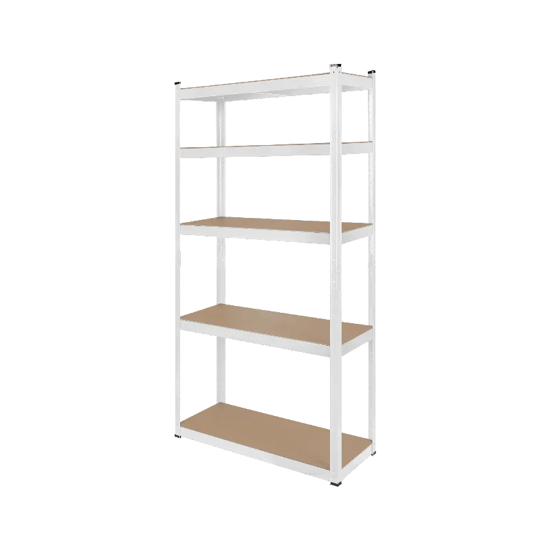 Raft metalic de depozitare 5 polite 750 kg MDF 180x90x40 cm alb Rebel