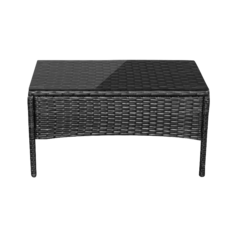 Set mobilier gradina Rose Teesa negru, 4 piese