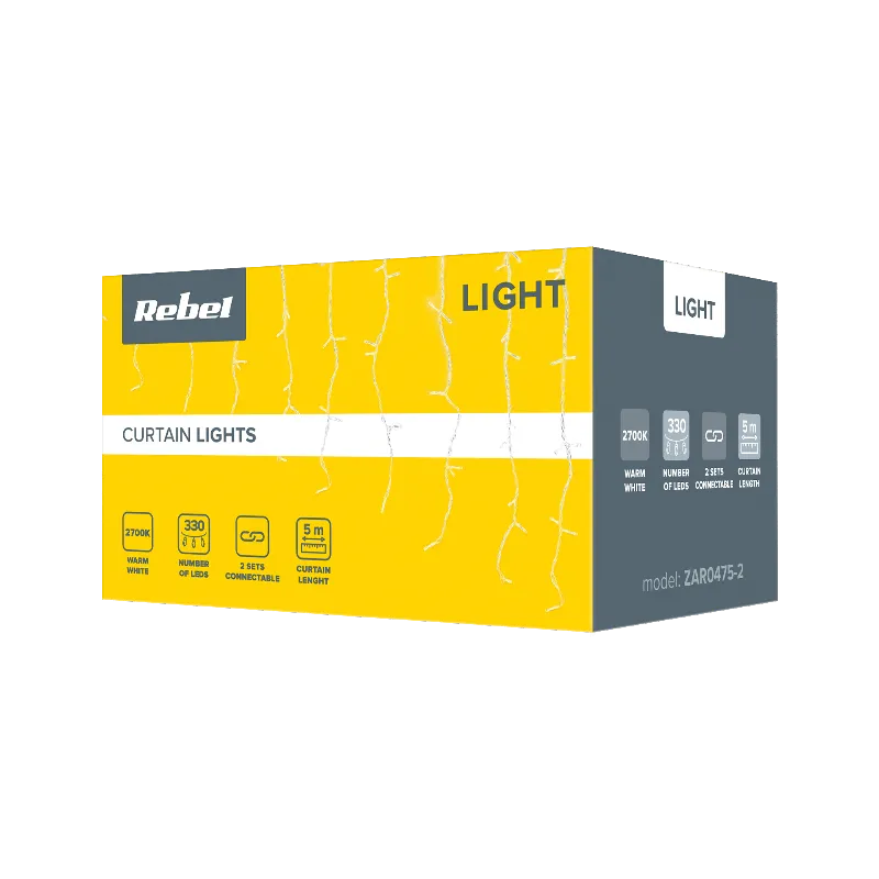 Perdea 330 LED-Uri IP44 Alb Cald 5M Rebel
