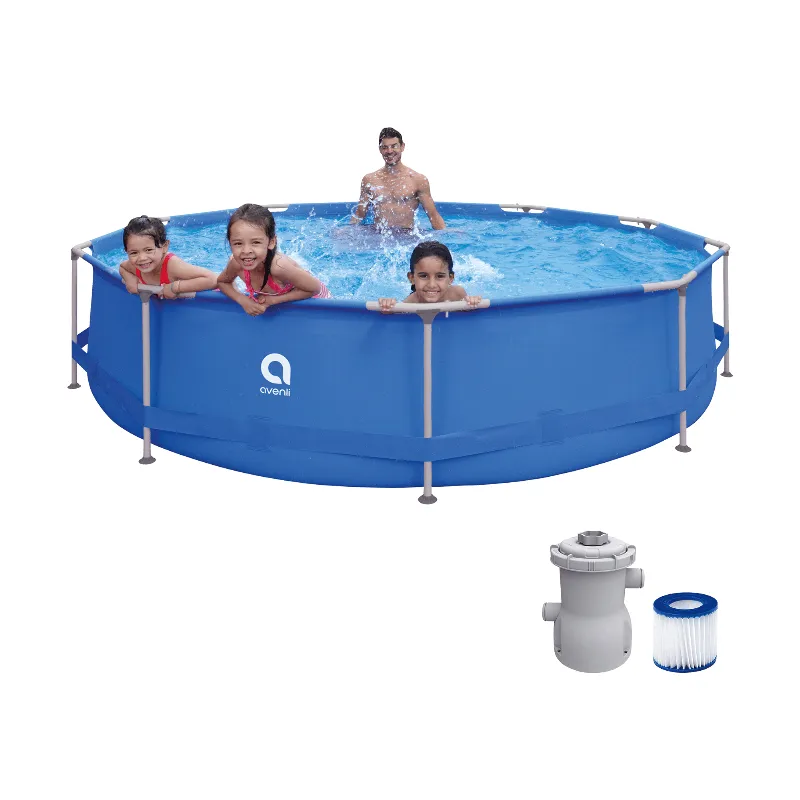 Piscina pe cadru metalic Avenli rotunda 366 x 76 cm cu pompa de filtrare