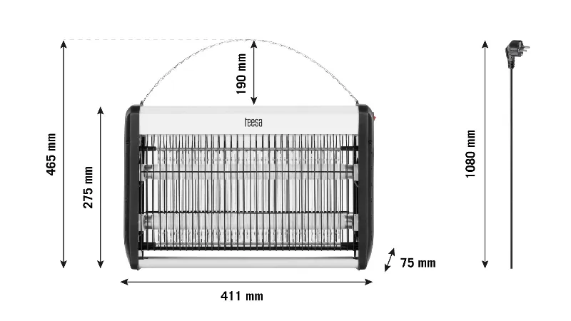 Lampa UV Anti Insecte 2 X 10W Teesa