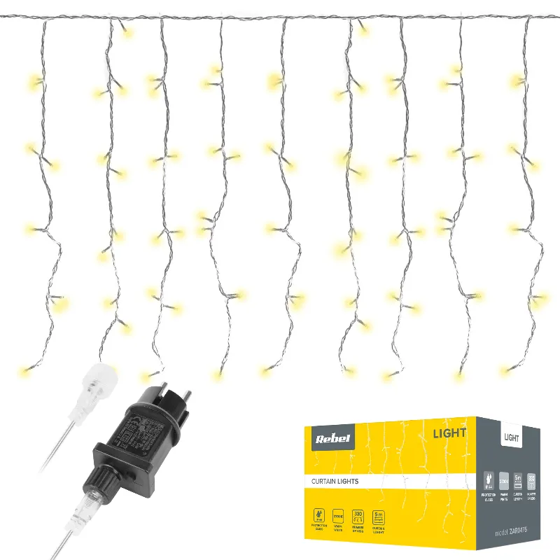 Perdea 330 LED-Uri IP44 Alb Cald 5M Rebel
