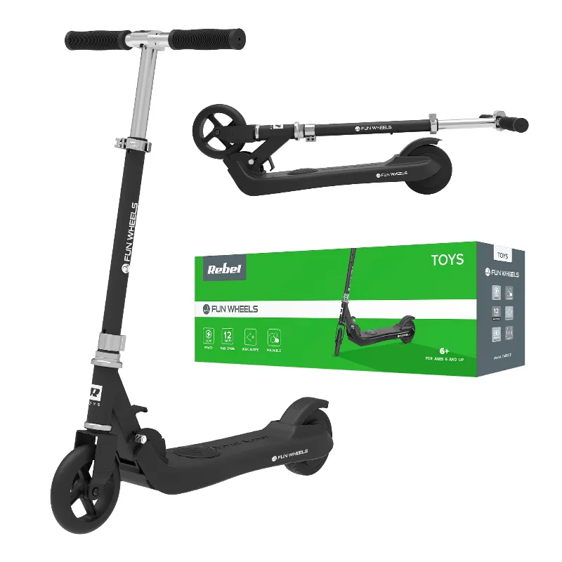 Trotineta electrica pentru copii Fun Wheels Rebel, neagra