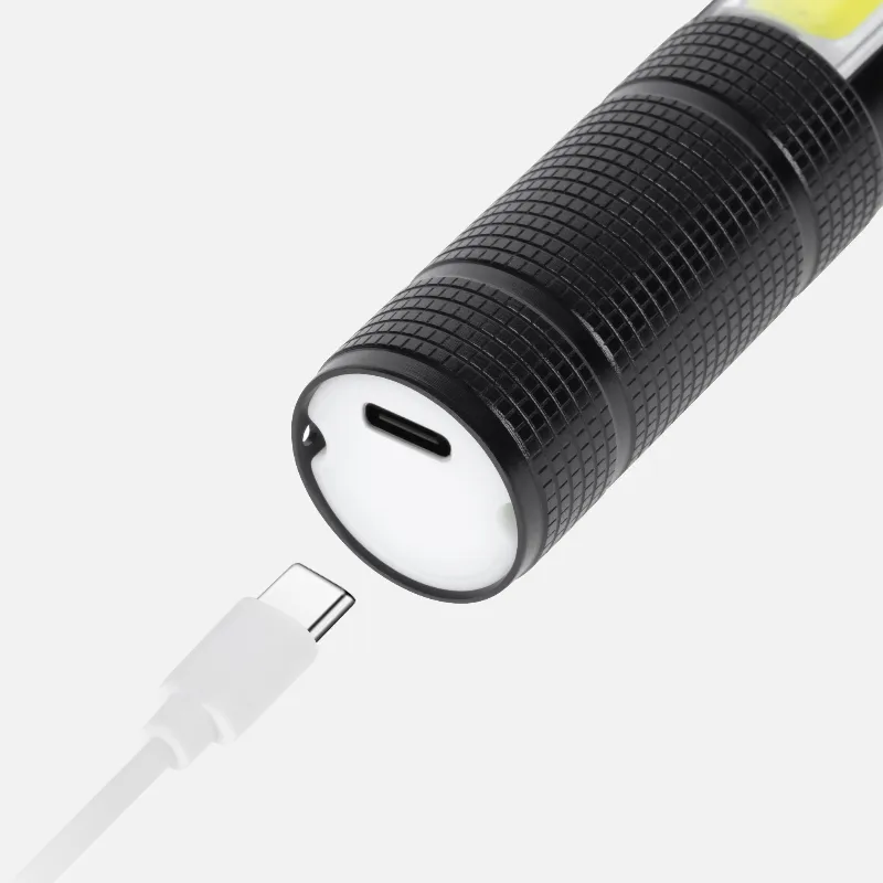 Lanterna multifunctionala cu acumulator Rebel URZ0941-1, LED si COB, cu zoom