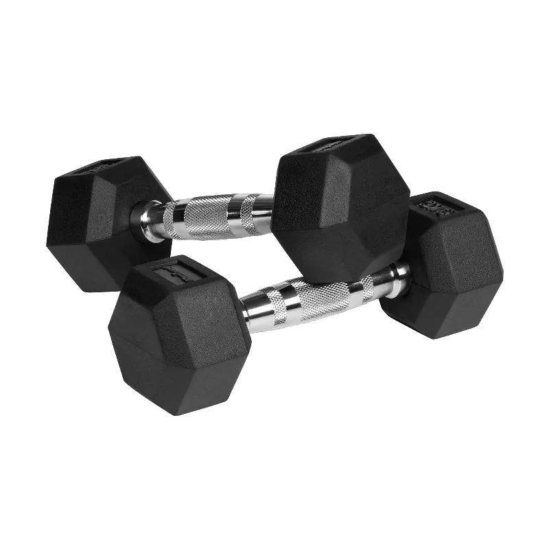 Gantere hexagonale din fonta cauciucata Rebel Active 2x3 kg