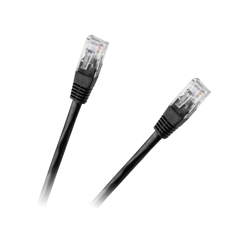 Patchcord UTP CAT.6 0,5 m negru Rebel