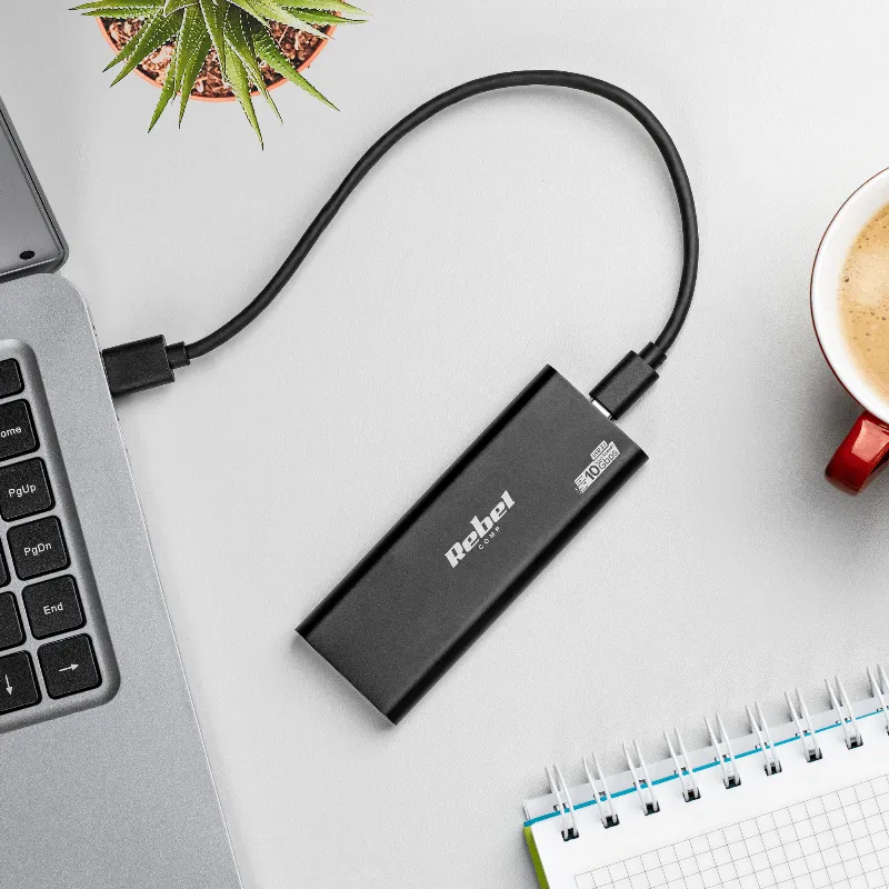 Rack extern aluminiu pentru SSD M.2 SATA, USB 3.1 tip C, Rebel