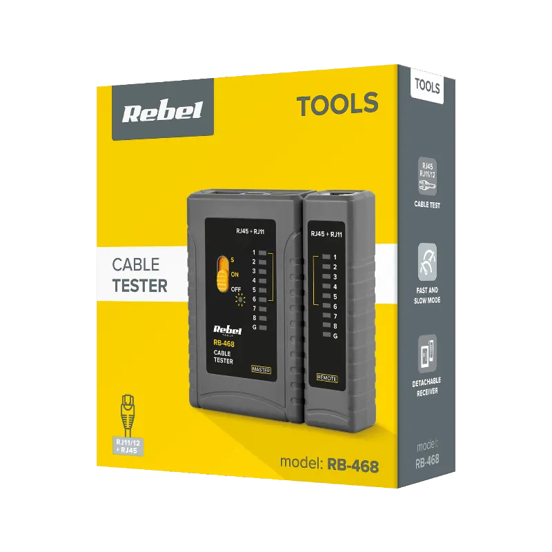 Tester Cablu RJ11 RJ12 RJ45 Rebel
