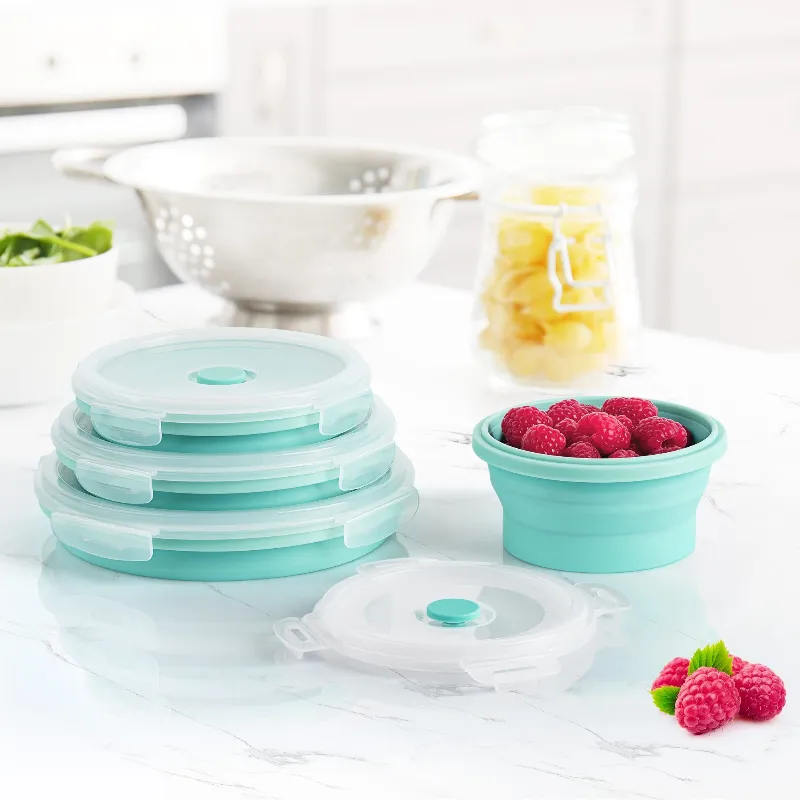 Set 4 Caserole Silicon Rotunde Teesa