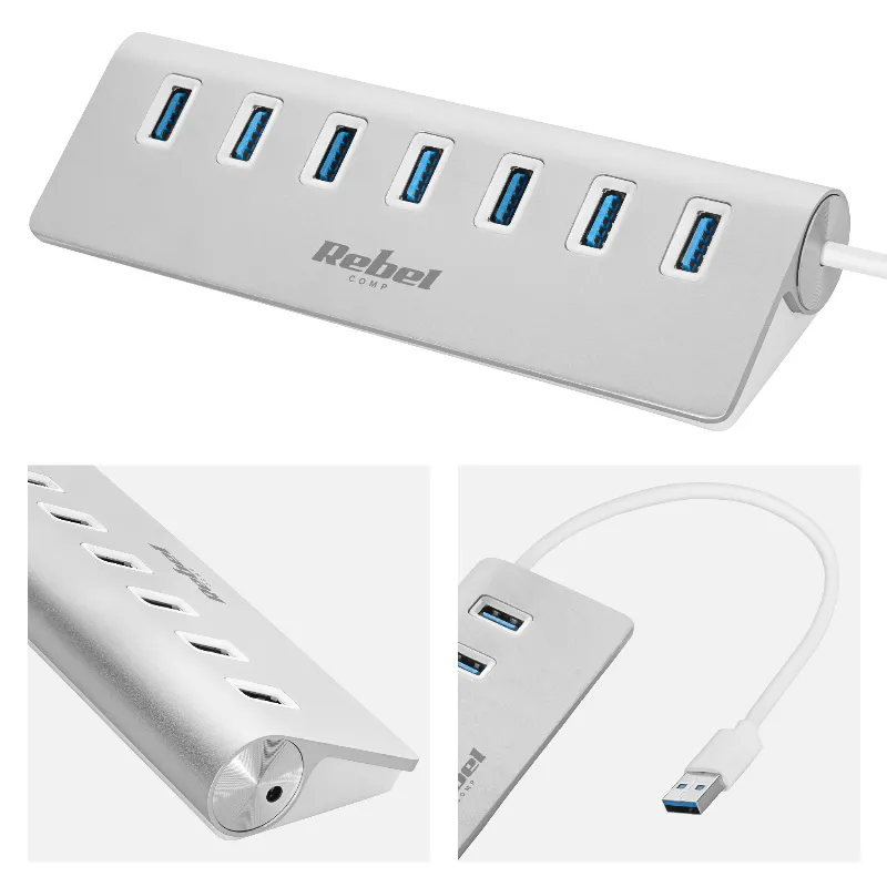Hub USB 3.0 cu 7 porturi Rebel