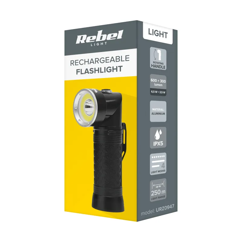Lanterna LED cu cap mobil Rebel