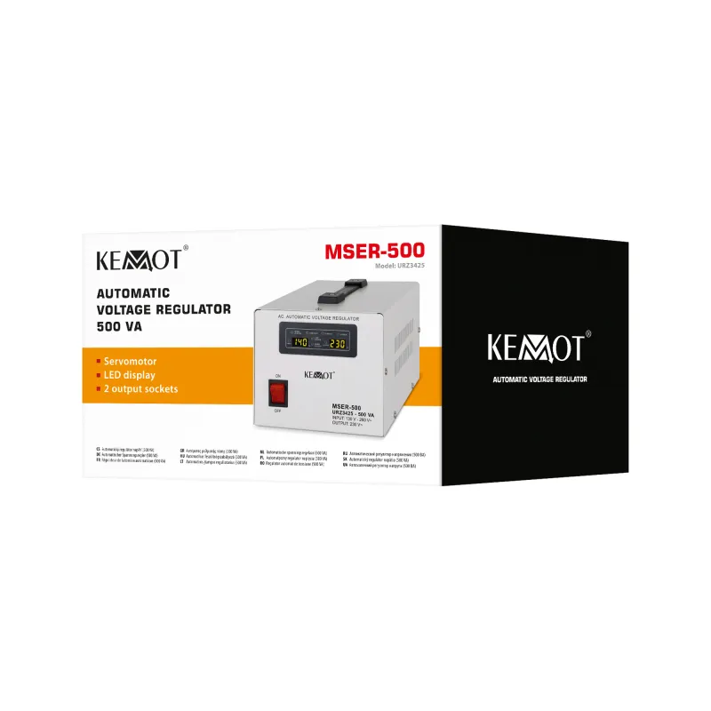 Stabilizator automat de tensiune Kemot MSER-500, 500 VA, servomotor
