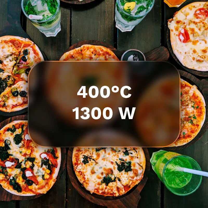 Cuptor electric pentru pizza Teesa Supreme+ TSA3231, 1300 W, piatra de 31 cm