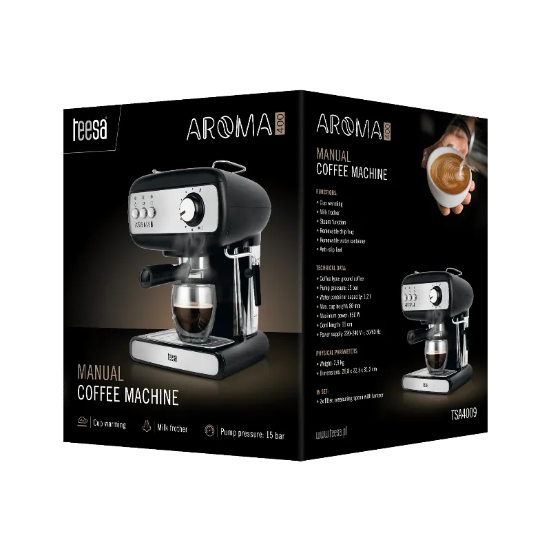 Espressor Manual 15 Bar 850W Teesa