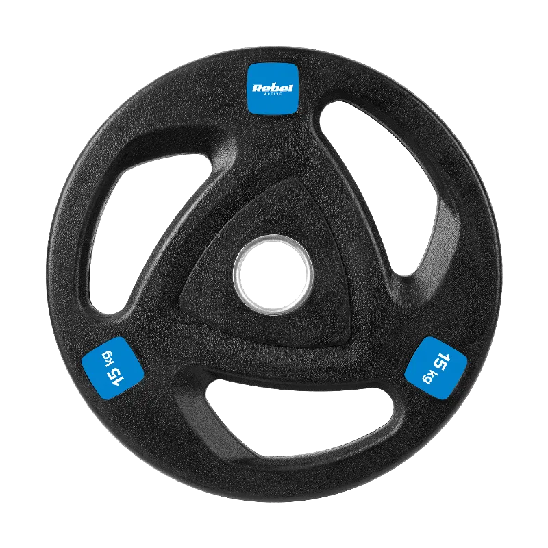 Disc Greutate Fonta Cauciucata Set 2 X 15 KG Rebel Acti