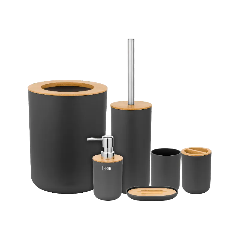 Set accesorii baie 6 piese negru Teesa