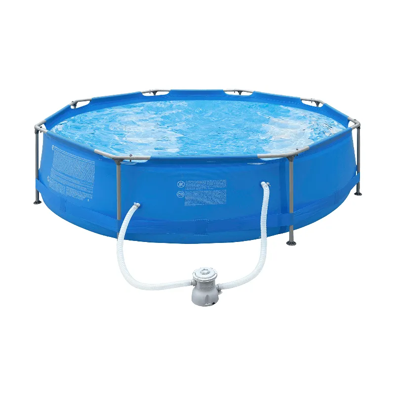 Piscina cu cadru metalic rotunda 305 x 76 cm cu filtru