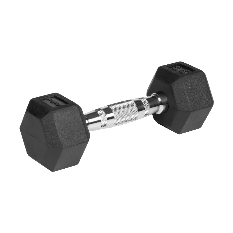 Gantere hexagonale din fonta cauciucata Rebel Active 2x3 kg