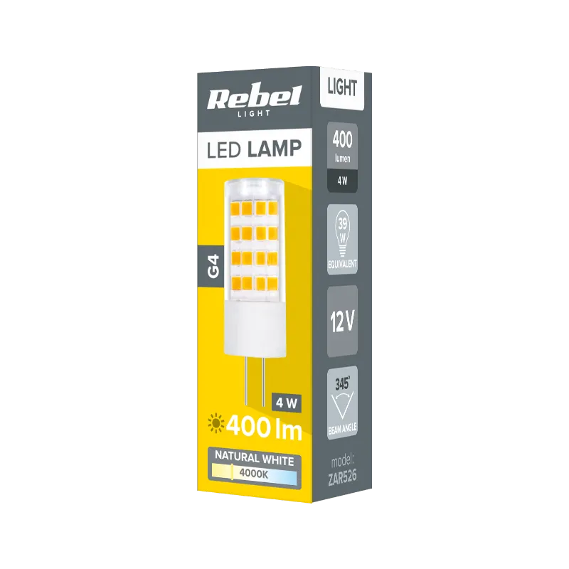 Bec LED G4 4W 4000K 12V Rebel