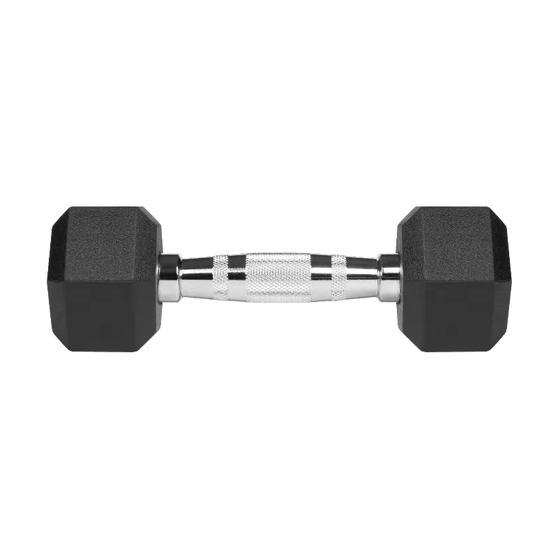 Gantere hexagonale din fonta cauciucata Rebel Active 2x3 kg