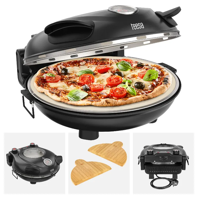 Cuptor electric pentru pizza Teesa Supreme+ TSA3231, 1300 W, piatra de 31 cm