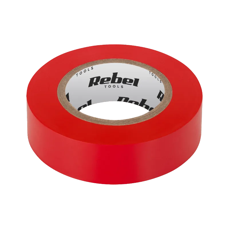 Banda izolatoare adeziva Rebel 0,13 x 19 mm x 9,15 m, rosie