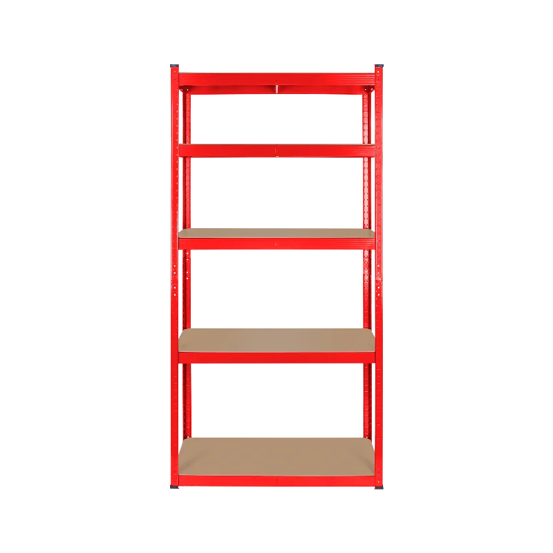 Raft metalic cu 5 polite, 750 kg, MDF, 180x90x40 cm, rosu - Rebel