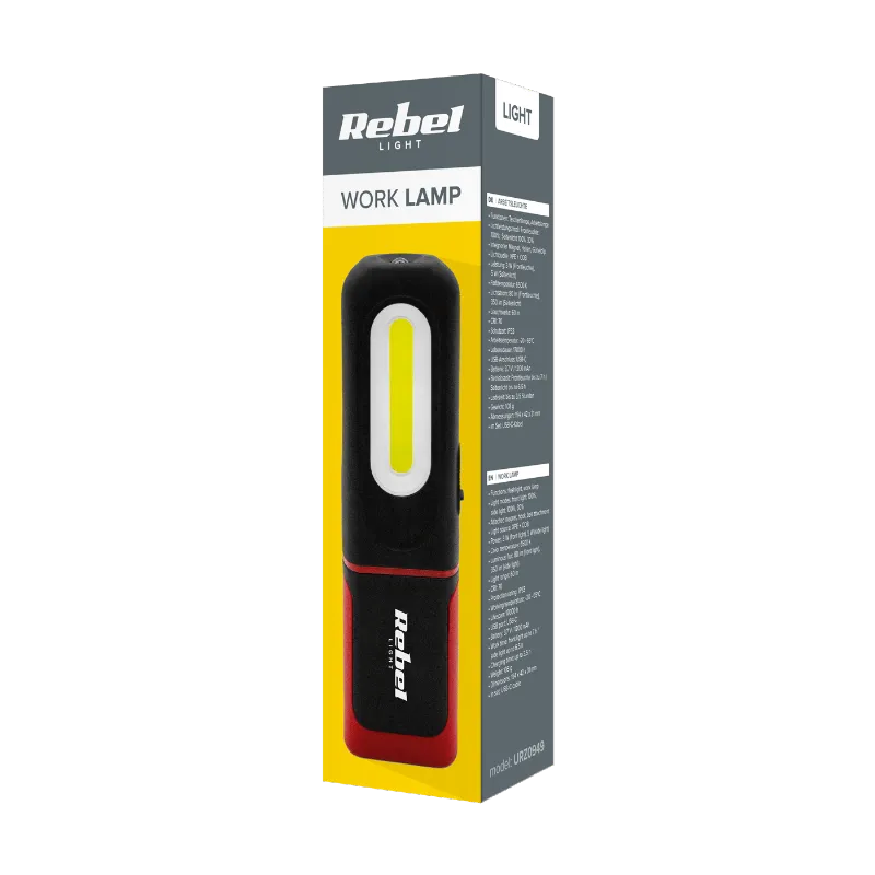 Lampa atelier cu acumulator XPE + COB Rebel
