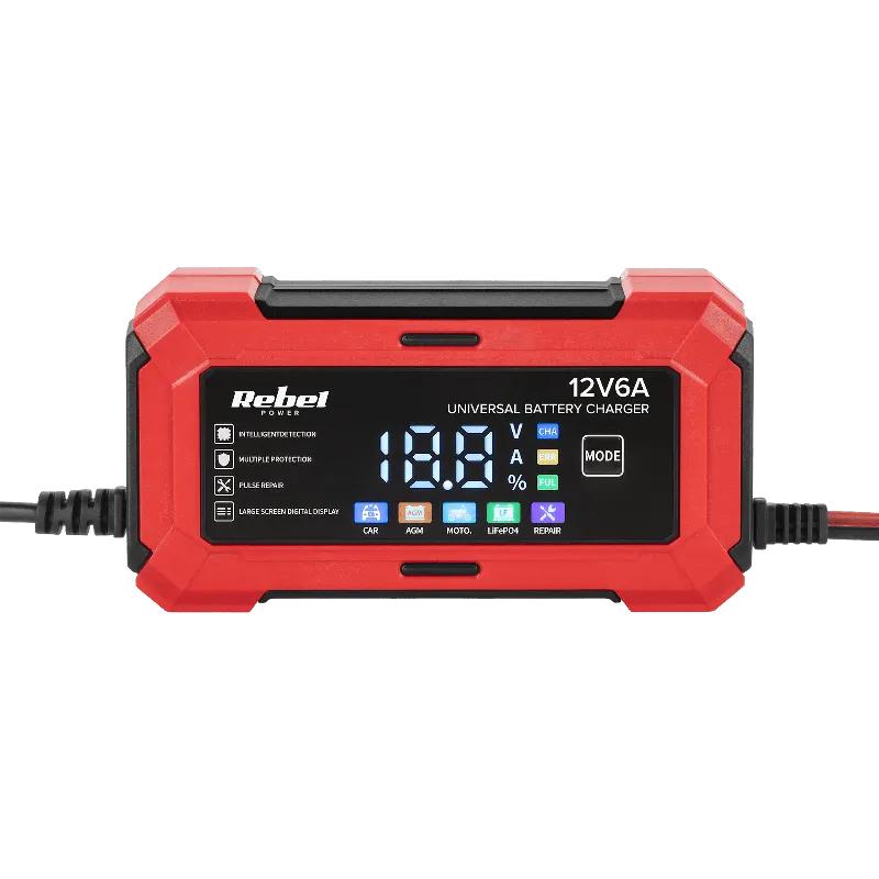 Incarcator universal pentru acumulatori AGM si LiFePO4 2-100 Ah, 12 V 6 A