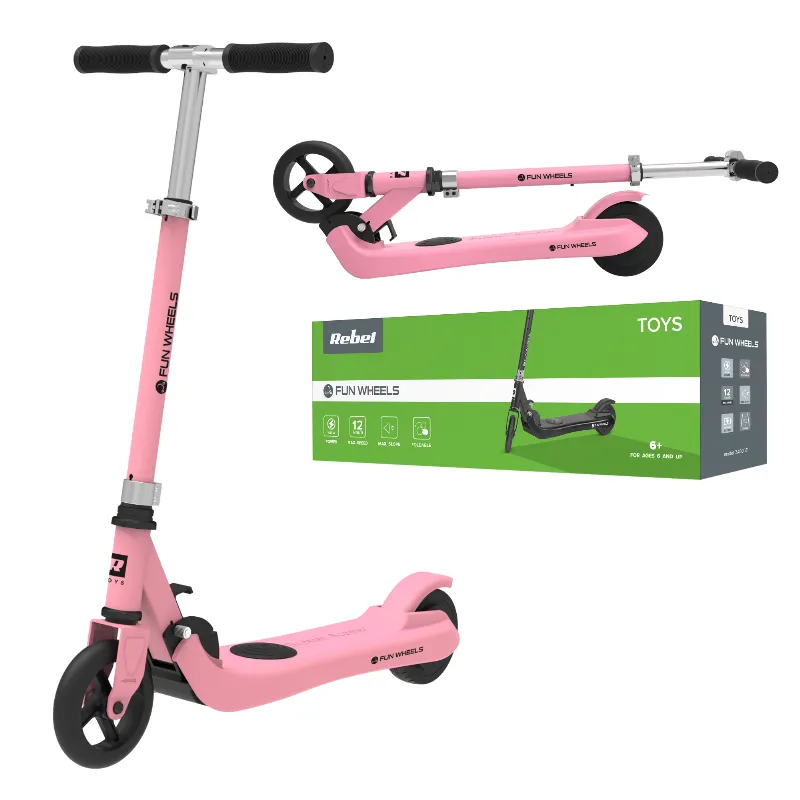 Trotineta electrica pentru copii Rebel Fun Wheels roz