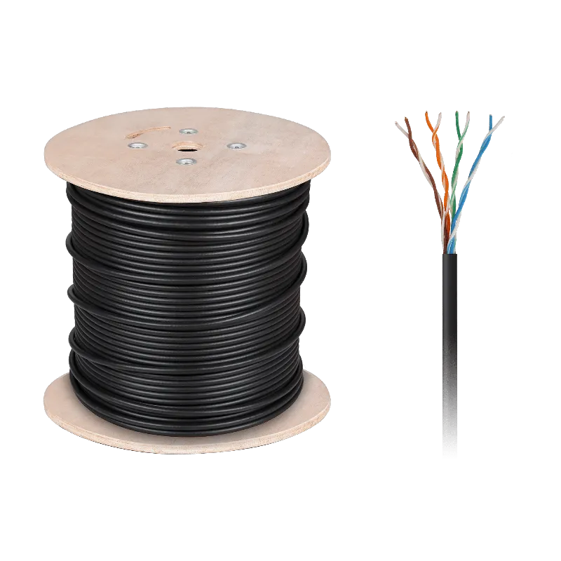 Cablu UTP Cat 5E Cupru Gel Negru 305M