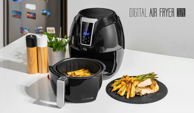 Friteuza fara ulei Teesa Digital Air Fryer 3,2 L negru